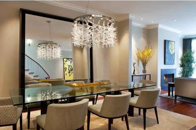 Glass Top Tables Magnifying Beautiful Dining Room Design