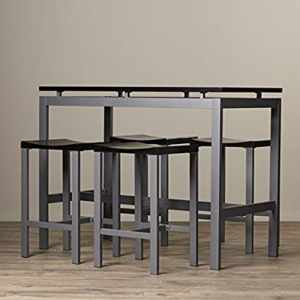 Amazon.com: Pub Table Set 5 Piece Counter Height Dining Furniture