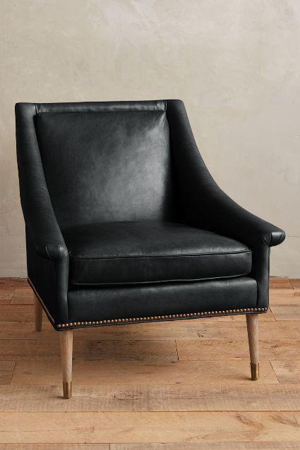 Leather Tillie Black Armchair