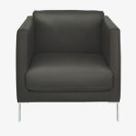 NEWMAN Black leather armchair | Armchairs