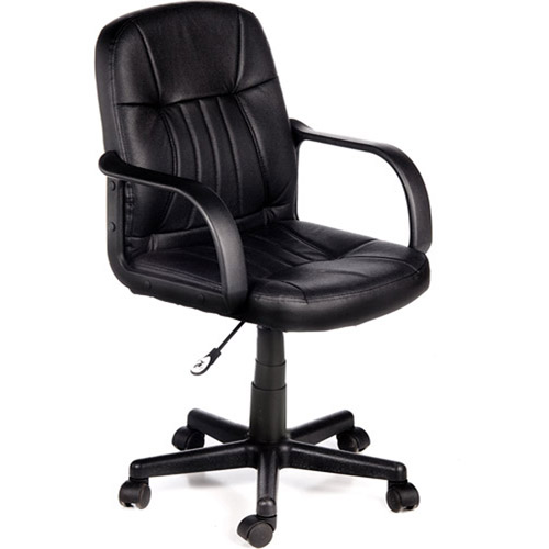 Ergonomic PU Leather High Back Office Chair, Black - Walmart.com