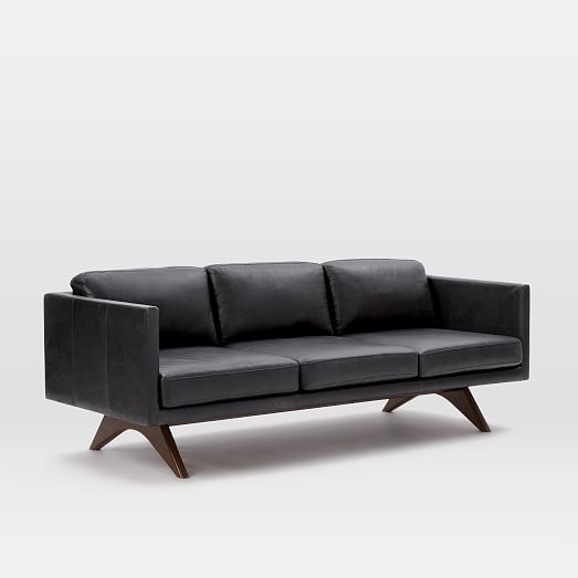 Brooklyn Down-Filled Leather Sofa (81