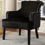 Shop Living Room Black Velvet Accent Chair with Nailhead Trim - Free