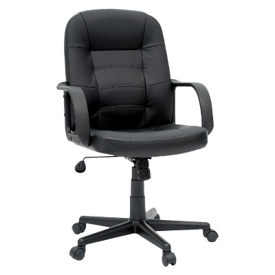 Office Chair Bonded Leather Black - Room Essentials™ : Target