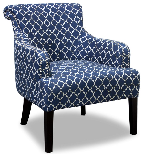 Tips for decorating a blue and white
  chair