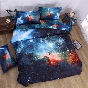 Universe Outer Space 3D Galaxy Bedding set Kids Boys Duvet Cover Set