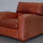 Duresta Panther Brown Leather Armchair and Oversized Plantation