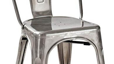 Amazon.com: Crosley Furniture Amelia Metal Cafe Chair - Galvanized