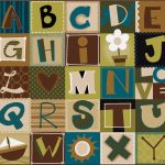 KIDSoft Toddler Alphabet Blocks Rug Nature | CFK117XX | Carpets for Kids