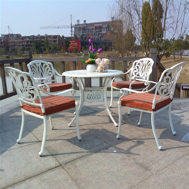 5 piece cast aluminum patio furniture garden furniture Outdoor