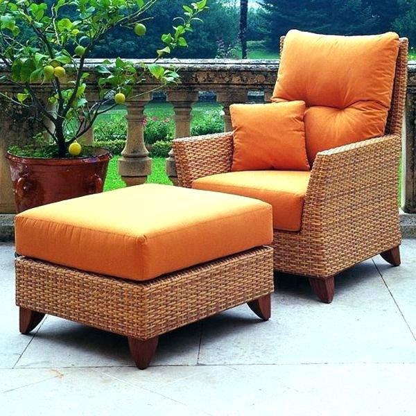 Resin Wicker Chair With Ottoman Ideas Patio Chair With Ottoman And