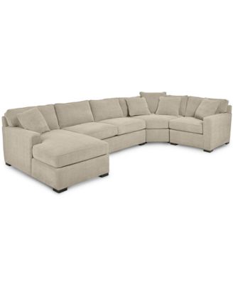 Furniture Radley 4-Piece Fabric Chaise Sectional Sofa, Created for