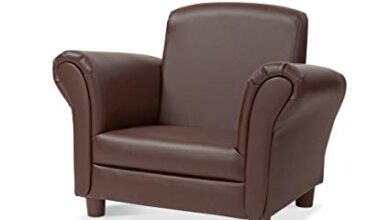 Amazon.com: Melissa & Doug Child's Armchair, Coffee Faux Leather