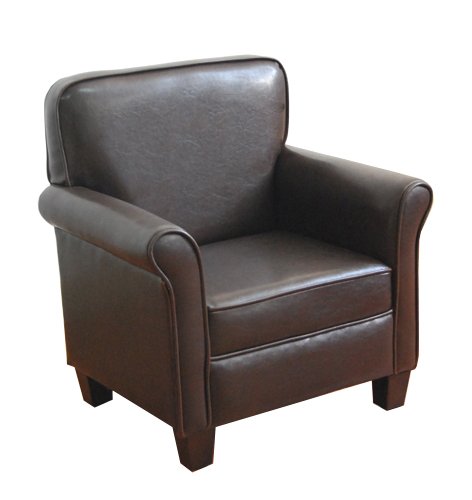 Amazon.com: HomePop K3334-E155 Youth Leatherette Club Chair Dark