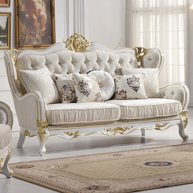 Wholesale Europe classic style sofa furniture oak wood carving with
