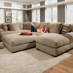 Massive sectional featuring an extra deep seat with crowned cushions