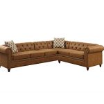 Amazon.com: Benzara BM168690 Breathable Leatherette Sectional Sofa