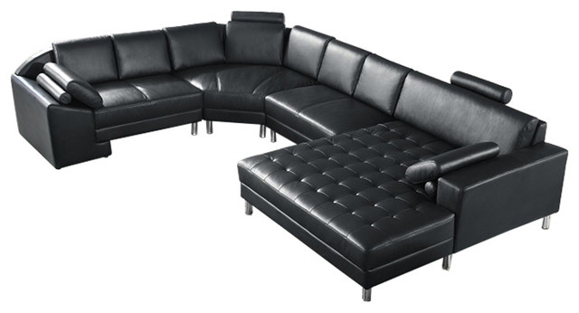 Series 2236 4-Piece Leather Sectional - Contemporary - Sectional