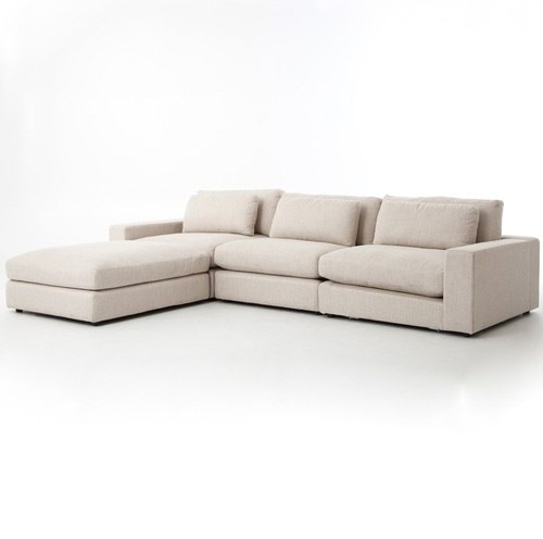 Bloor Beige Contemporary 4 Piece Sectional Sofa | Zin Home