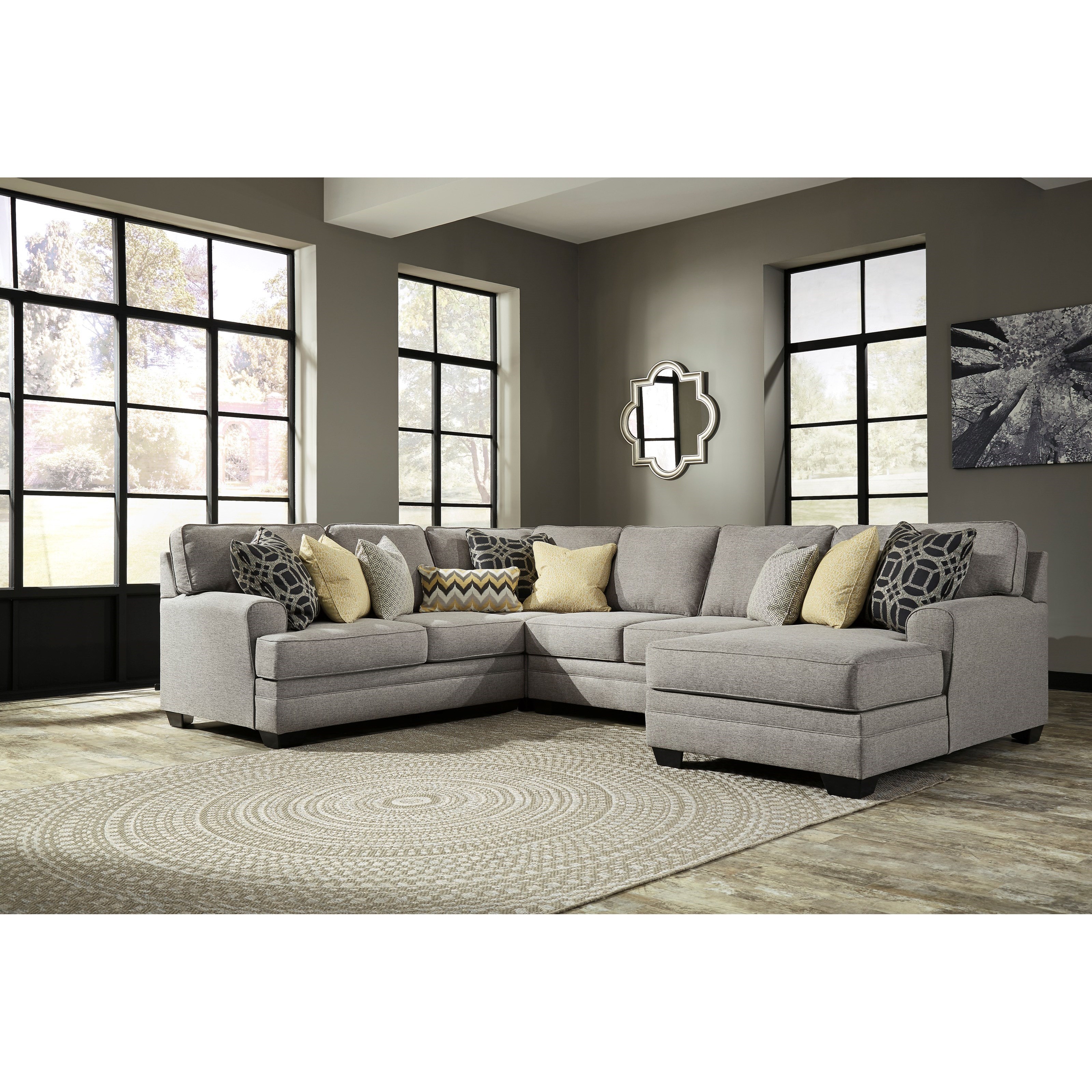 Benchcraft Cresson Contemporary 4-Piece Sectional with Chaise