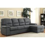 Shop Delton Contemporary Nubuck Leather Sleeper Sectional by FOA