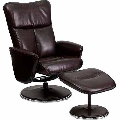 Contemporary Leather Recliner And Ottoma - Walmart.com
