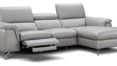 Serena Italian Leather Sectional Sofa With Power Recliner