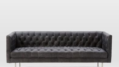 Modern Chesterfield Leather Sofa (79