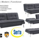 Simple Modern Futon Sofa Bed Grey | Boca Futon| The Futon Shop