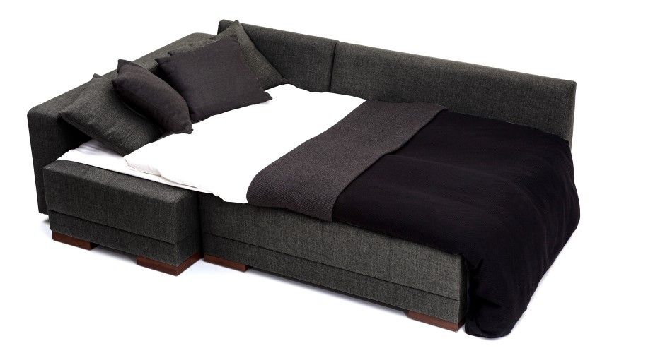 Corner Convertible Sofa Bed - Anthracite(Left) | The Smart Sofa