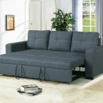 Convertible Sofa Bed Bobkona Living Room Sofa w Pull out Bed Accent