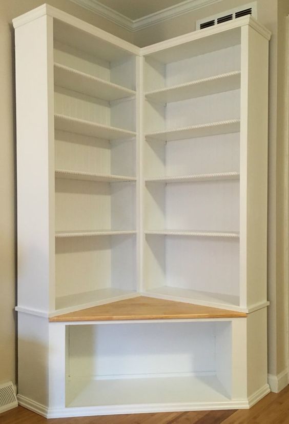 Shabby Chic Corner Bookcase With Seat in 2019 | closet | Pinterest