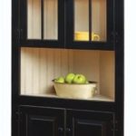 Country Style Corner Hutch with Premium Two-Tone Finish Options