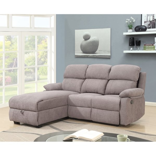 Shop Melody Recliner L-shaped Corner Sectional Sofa with Storage
