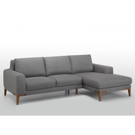 Corner sofa design right-hand 3 seats with SERGIO chaise in fabric