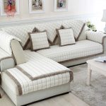 White grey plaid plush long fur sofa cover slipcovers fundas de sofa