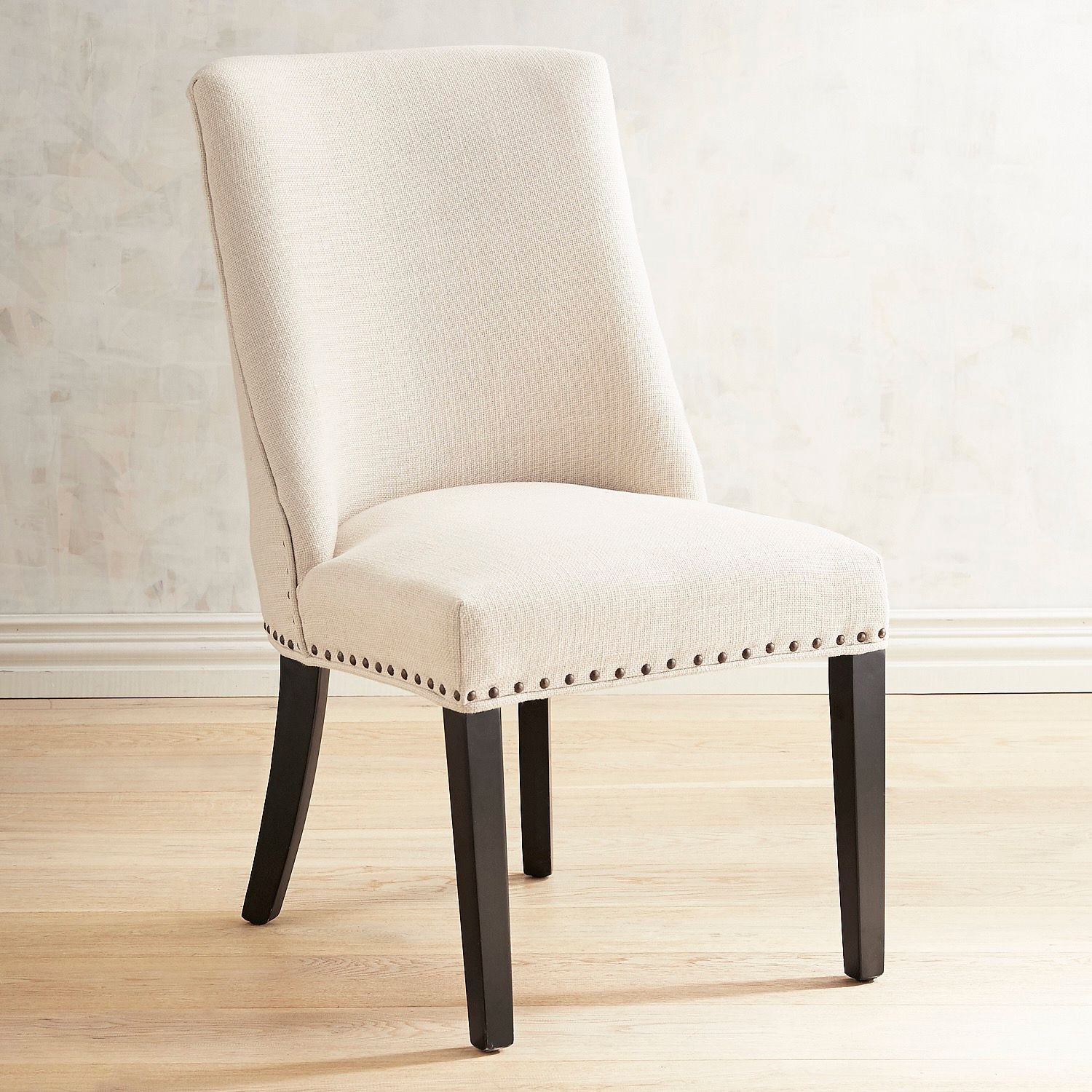 Corinne Linen Dining Chair with Black Espresso Wood | Pier 1