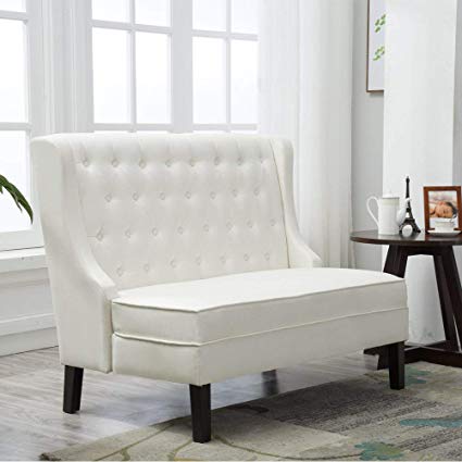Amazon.com: Andeworld Tufted Loveaseat Settee Sofa Bench for Dining