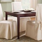 Sure Fit Cotton Duck Long Dining Room Chair Slipcover for sale