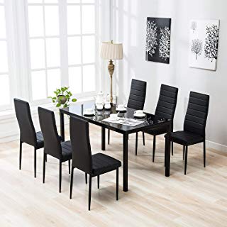Amazon.com: 7 Pieces - Table & Chair Sets / Kitchen & Dining Room