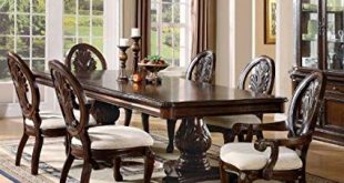 Amazon.com - 7pc Formal Dining Table & Chairs Set with Claw Design