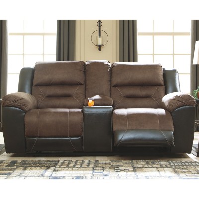 Earhart - Double Reclining Loveseat With Console - Signature Design