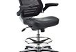 Amazon.com: Modway Edge Drafting Chair In Black Vinyl - Reception
