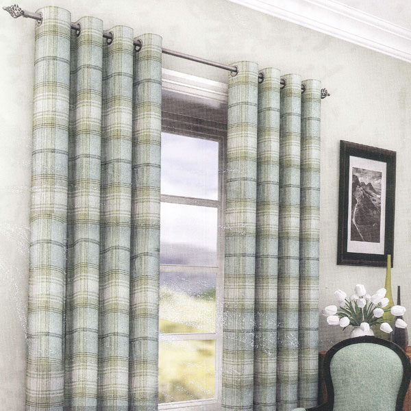 Argyll Duck Egg Ready Made Eyelet Curtains | Harry Corry Limited