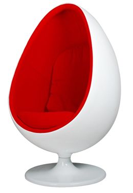 Fiberglass Egg Chair (Red Egg Chair) | Mid Century Modern Furniture
