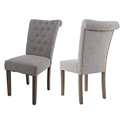 Amazon.com - Merax WF015974EAA Fabric Dining Chairs with Solid Wood
