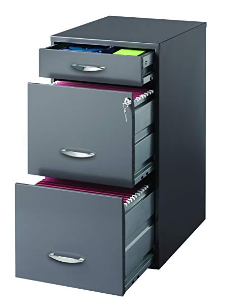 Amazon.com: Hirsh SOHO 3 Drawer File Cabinet in Charcoal: Home & Kitchen