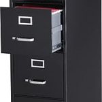 Staples 4-Drawer Letter Size Vertical File Cabinet, Black (26.5-Inch