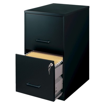 HIRSH Black Vertical 2-Drawer Filing Cabinet Metal : Target