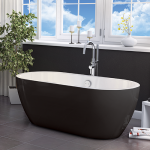 Buy Synergy San Marlo Black 1655MM Freestanding Bath (Black)